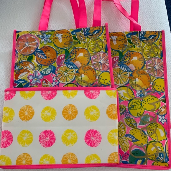 Lilly Pulitzer Other - Lilly Pulitzer Large Market totes set of TWO